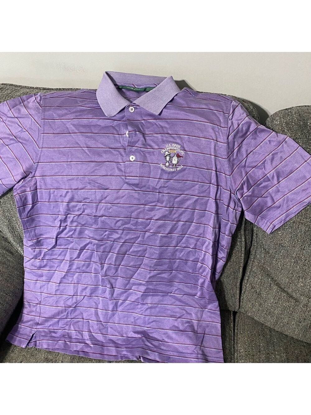 Bobby Jones Mens Large Golf Polo Shirt 2014 Pinehurst US Open Championships B-25